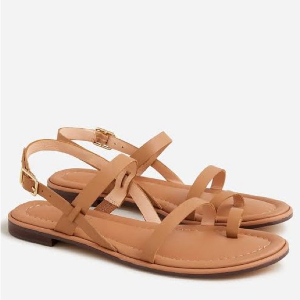 J.Crew Menorca toe-ring slingback sandals in leather